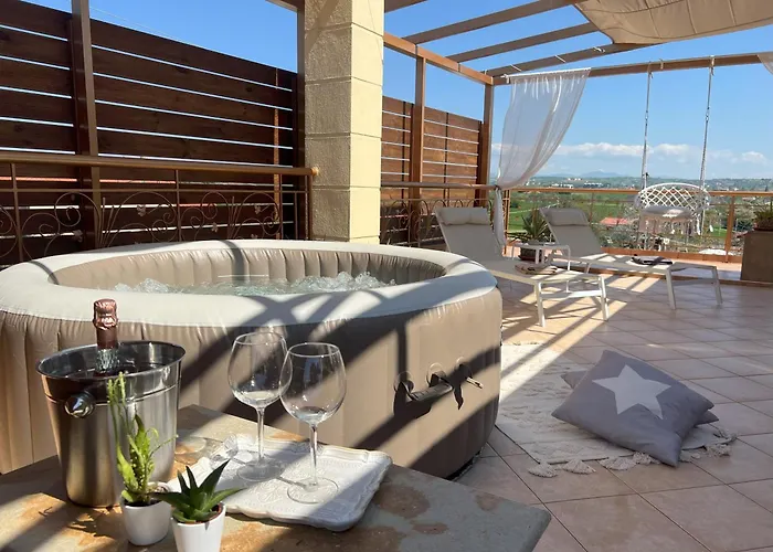 Doormat# Wait 'n Sea, Jacuzzi, Luxury Stone House Apartment Epanomi