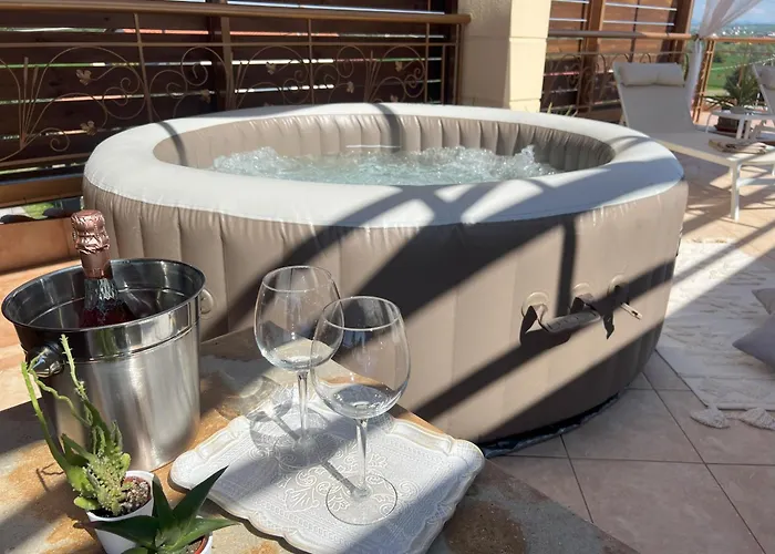 Doormat# Wait 'n Sea, Jacuzzi, Luxury Stone House Epanomí